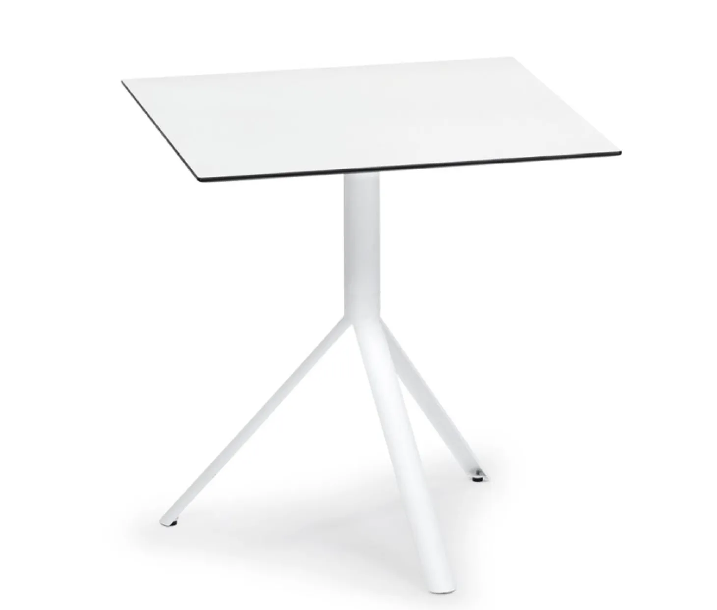 Weishäupl Trio Garten Bistrotisch eckig Weiß HPL Weiß 60x60 cm