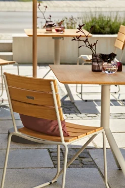 Weishäupl Trio Garten Bistrotisch eckig Weiß HPL Weiß 60x60 cm