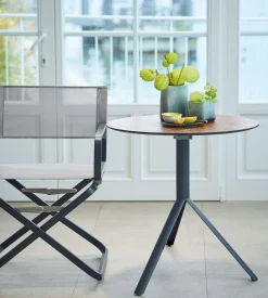 Weishäupl Trio Outdoor Bistrotisch rund Weiß HPL Weiß ∅70 cm