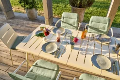 Weishäupl Vapio Outdoortisch Aluminium 90x90x74 cm Creme