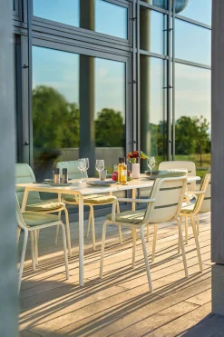 Weishäupl Vapio Outdoortisch Aluminium 90x90x74 cm Creme