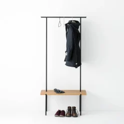 weld & co Garderobe Eiche 01 S 90 x 40 x 190 schwarz