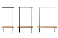 weld & co Garderobe Eiche 01 S 90 x 40 x 190 schwarz