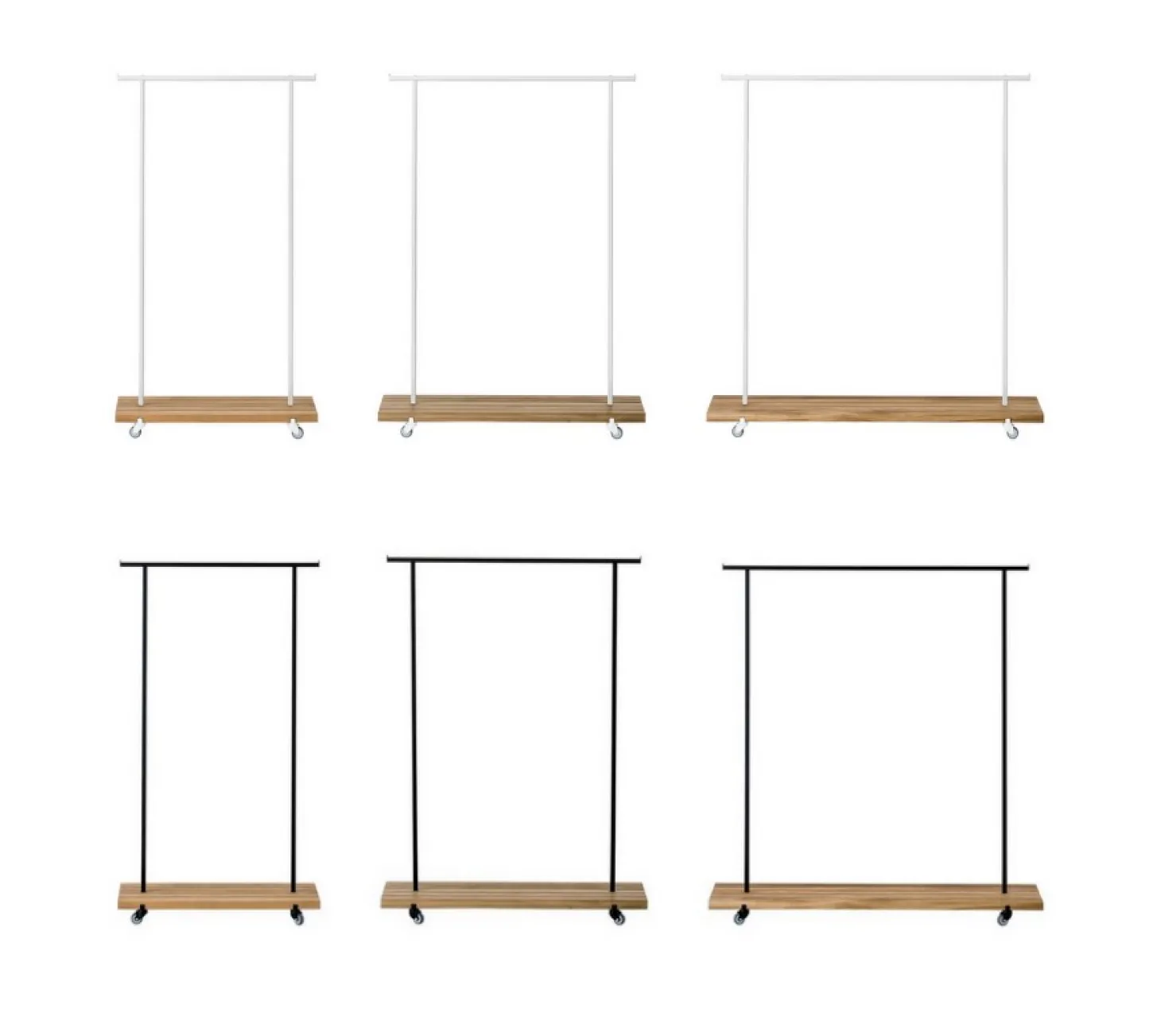 weld & co Kleiderstange Eiche 01 S 90 x 40 x 160 schwarz