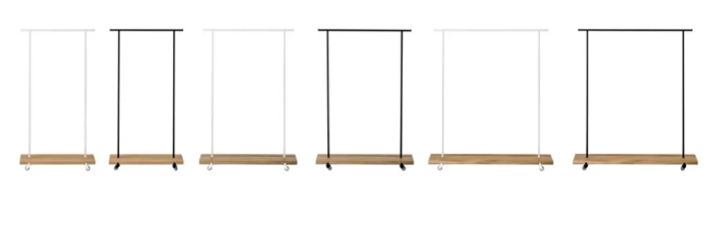 weld & co Kleiderstange Eiche 01 S 90 x 40 x 160 schwarz