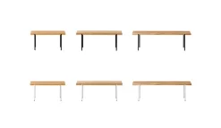 weld & co Sitzbank Eiche 01 S 90 x 40 x 45 schwarz