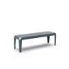 Weltevree Bended bench / Outdoor Bank ohne Rückenlehne grau/blau