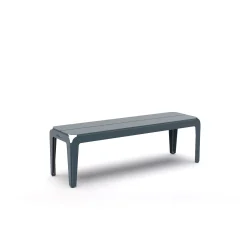 Weltevree Bended bench / Outdoor Bank ohne Rückenlehne grau/blau