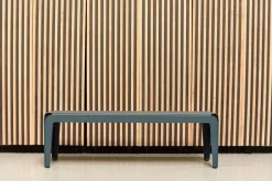 Weltevree Bended bench / Outdoor Bank ohne Rückenlehne grau/blau