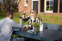 Weltevree Bended Table / Outdoor Esstisch 90 x 90 grau/blau