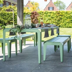 Weltevree Bended Table / Outdoor Esstisch 90 x 90 grau/blau