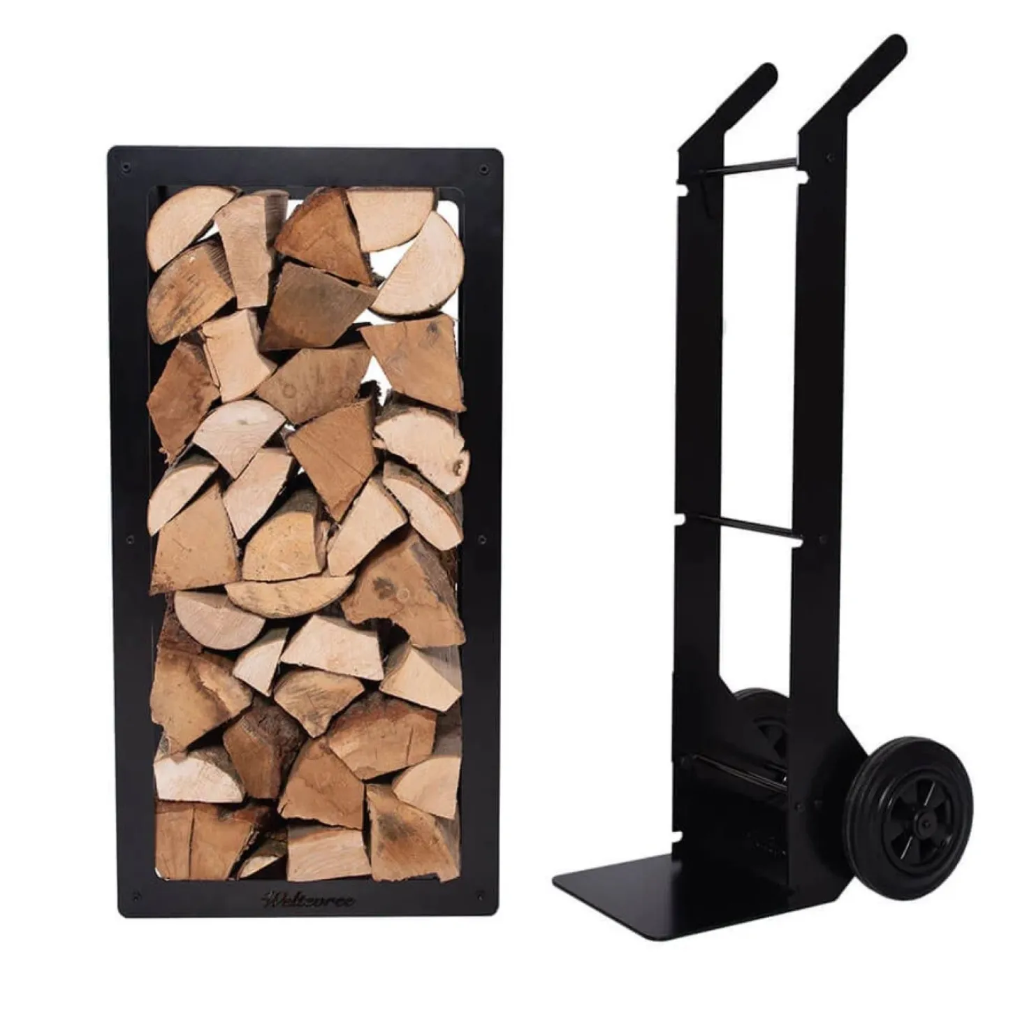 Weltevree Woodstock Set Lagergestell und Wagen für Holzvorräte
