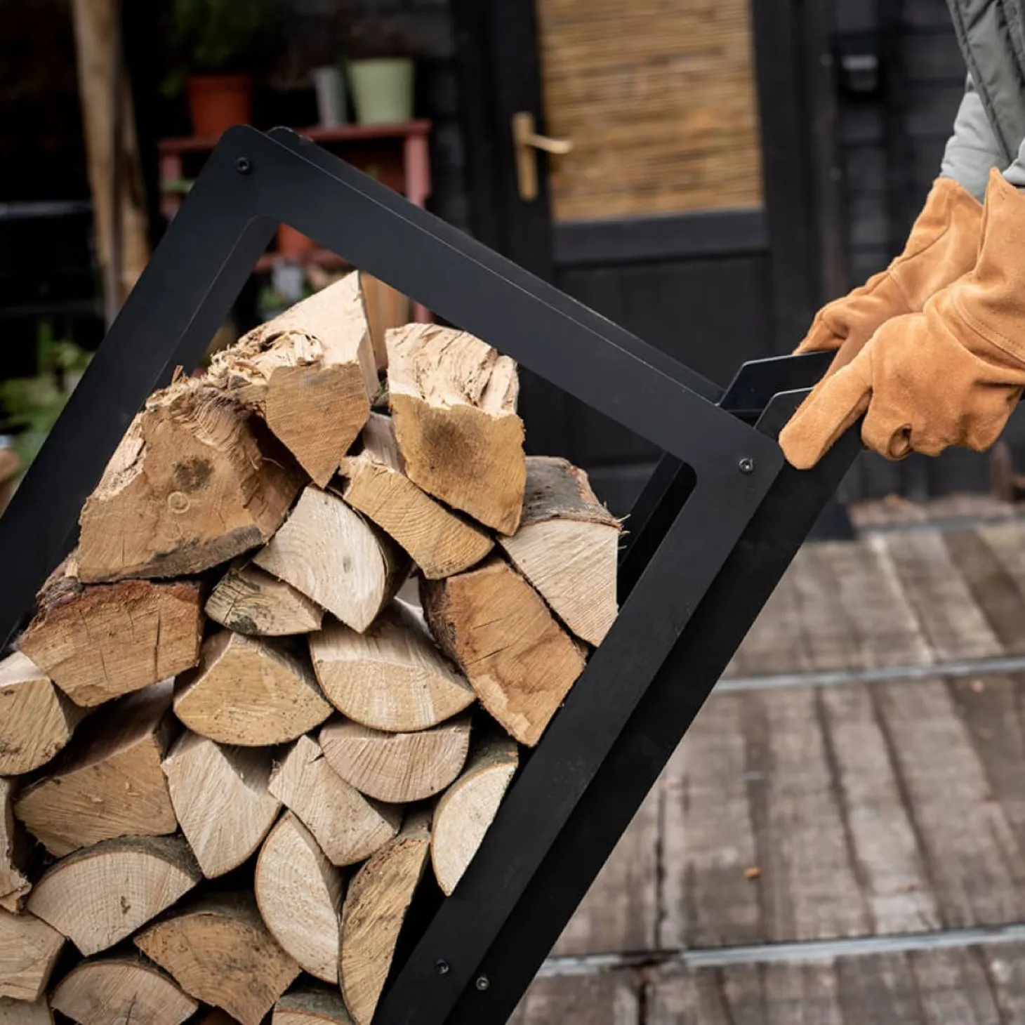 Weltevree Woodstock Set Lagergestell und Wagen für Holzvorräte