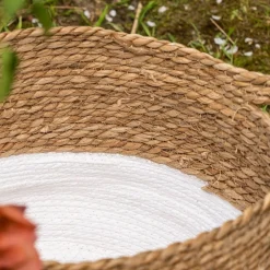 Werner Voß Korb Valencia, braun-weiß Seegras Ø 22, h 21