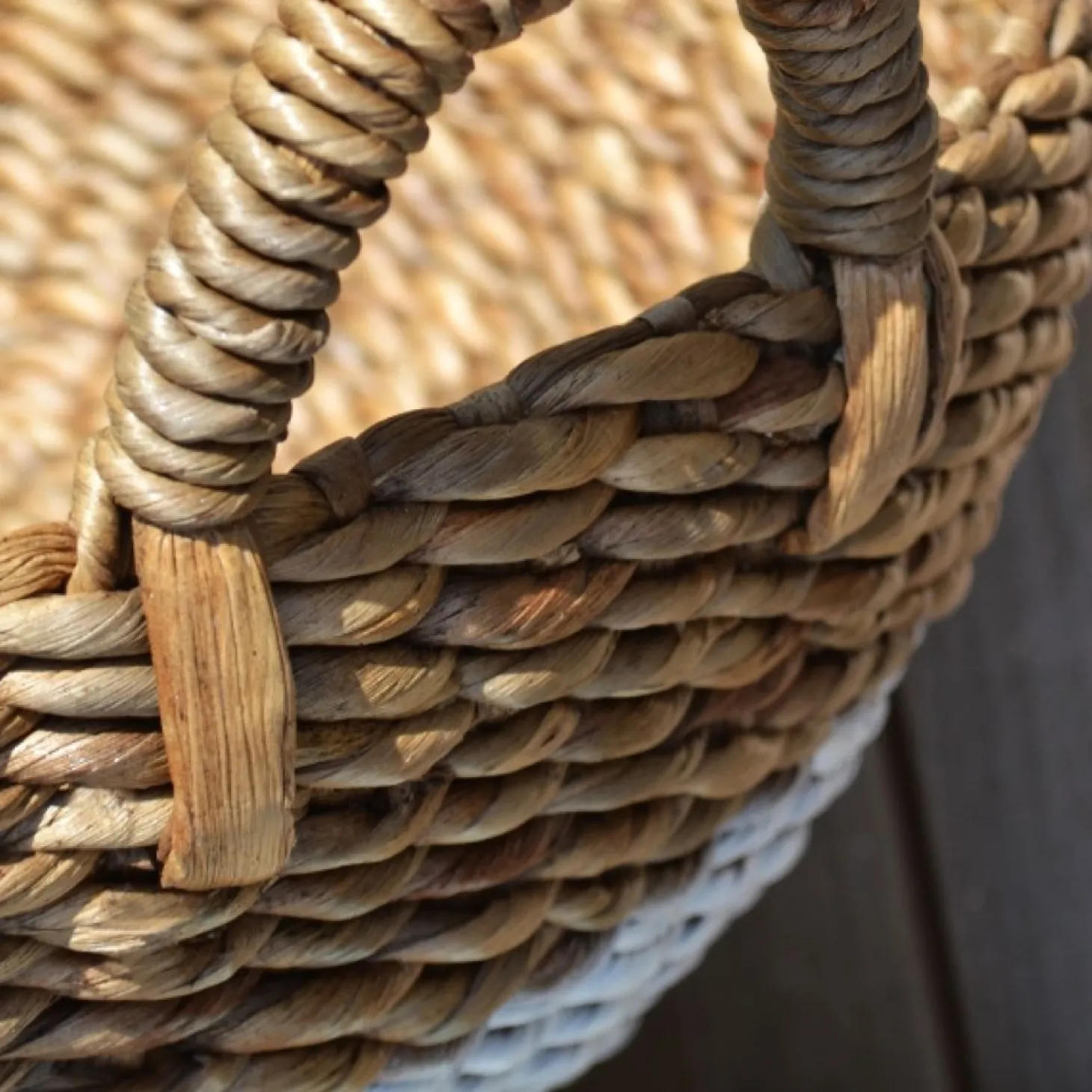 Werner Voß Korb, Wasserhyazinthe mit Henkel mint S 35x24 cm