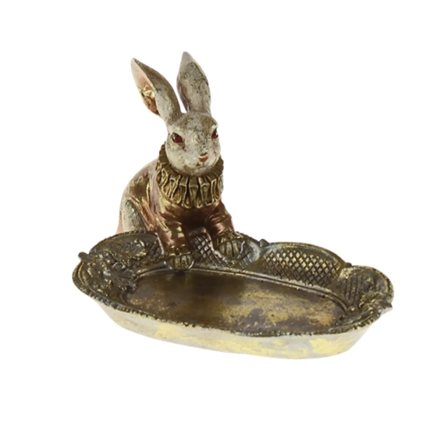 Werner Voß Osterschale mit Hase gold