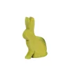 WMG Bunte Hasenfigur aus Pappelholz - sägerauh gelb 35 cm