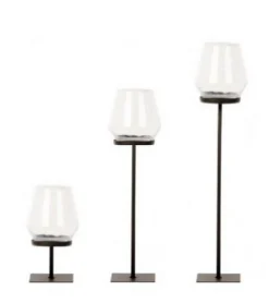 WMG Eisen Windlicht Laurentius 50 cm + Gratiszugabe Kerze Türkis