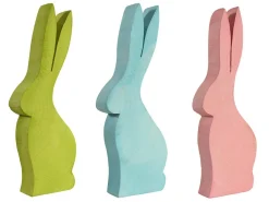 WMG Farbiger Holz Hase Pappel Stefan pink 23 cm