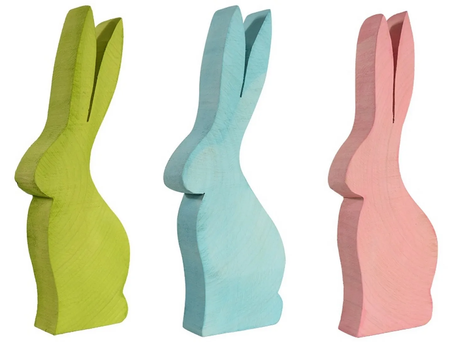 WMG Farbiger Holz Hase Pappel Stefan pink 23 cm