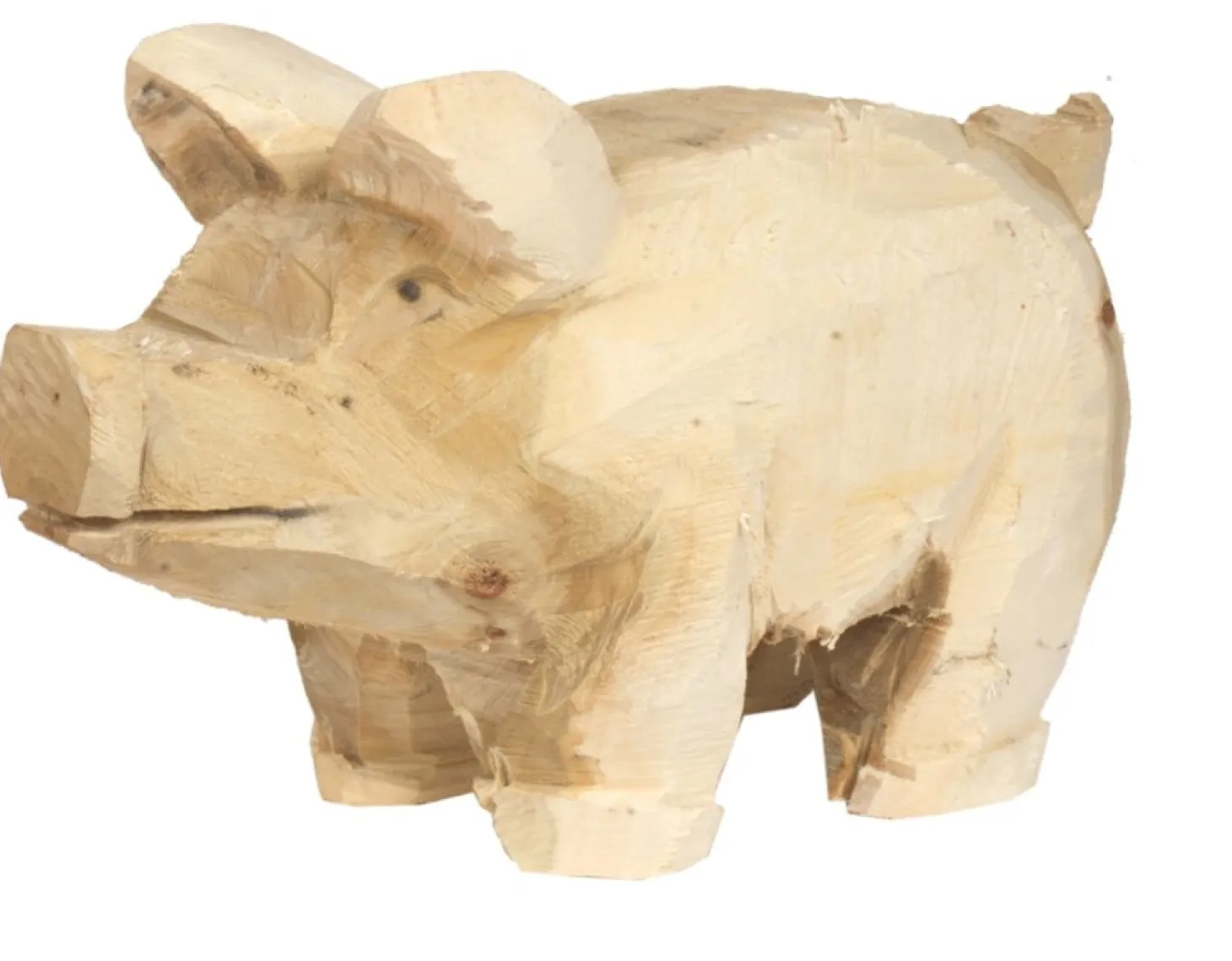 WMG Glücksschwein aus Holz - Höhe 20 cm