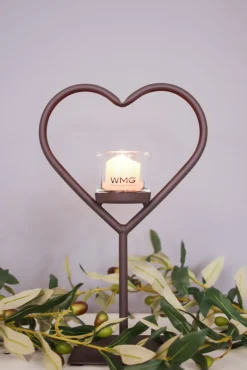 WMG Herz Windlicht Elisa aus Eisen 30 cm