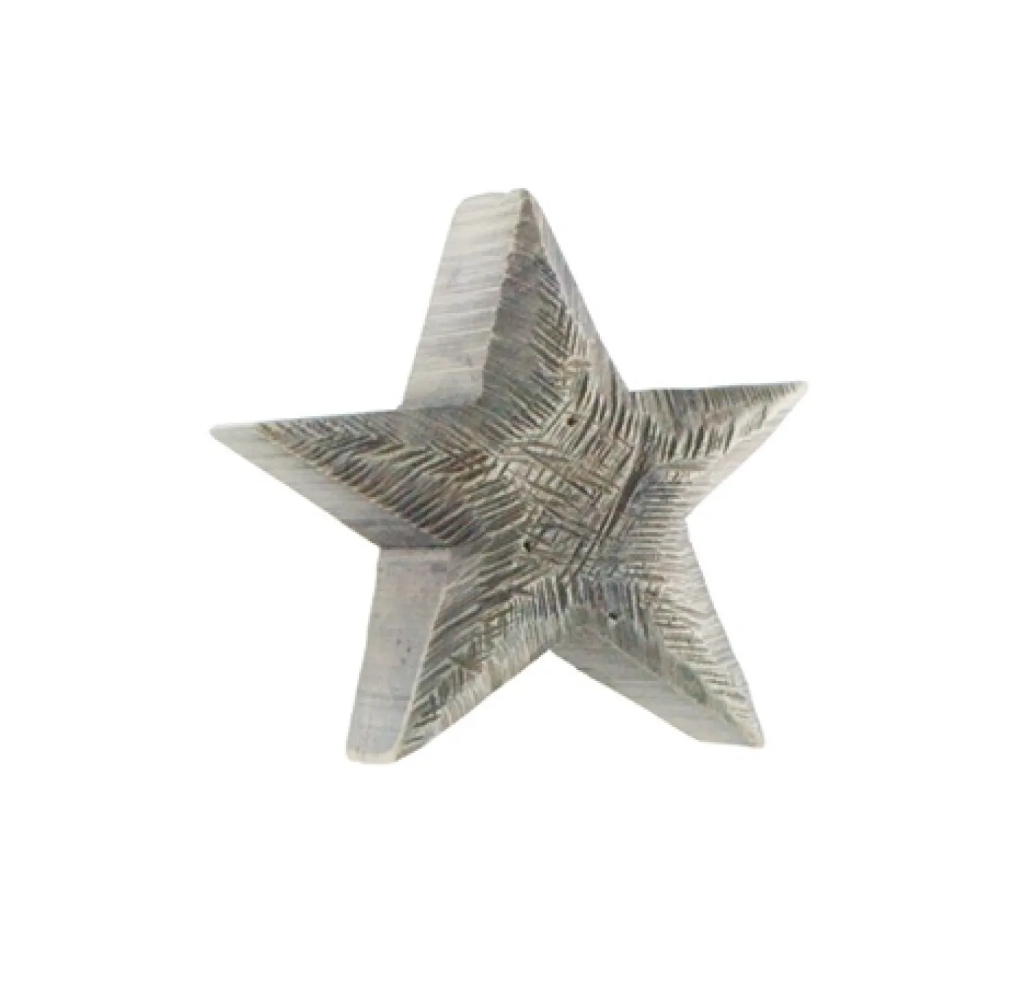 WMG Holz Stern Pappel grau 20 cm