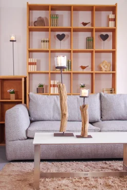 WMG Holz Windlicht Laura Windlicht 45 cm-ohne Kerzen