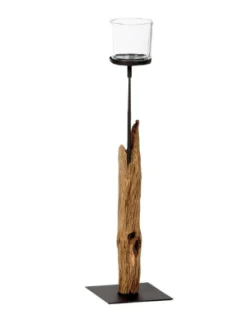 WMG Holz Windlicht Laura Windlicht 45 cm-ohne Kerzen