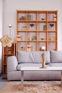 WMG Holzblume auf Metallfuß, Höhe 130 cm