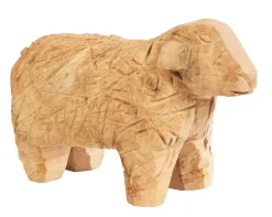 WMG Holzschaf Pappel natur Höhe 40 cm, Länge 55 cm
