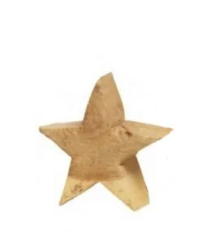WMG Holz-Stern Pappel natur rauh 40 x 40 cm