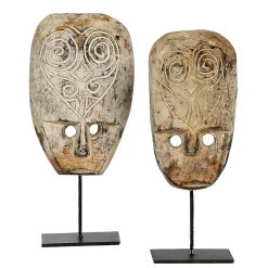 WMG Maske Stein auf Ständer Papua H 30 cm