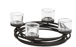 WMG Moderner Eisenleuchter Rampak H 10 cm d 30 cm