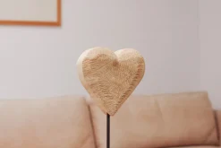 WMG Pappelherz natur auf Eisenständer, Höhe 50 cm