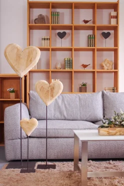 WMG Pappelherz natur auf Eisenständer Höhe 130 cm