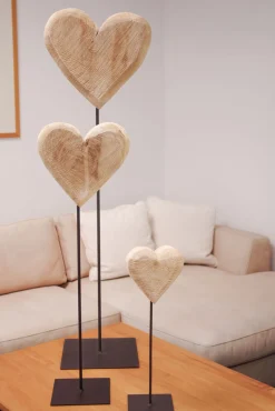 WMG Pappelherz natur auf Eisenständer Höhe 130 cm