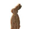 WMG Stehender Holzhase mit Rinde 30 cm