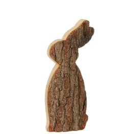 WMG Stehender Holzhase mit Rinde 30 cm
