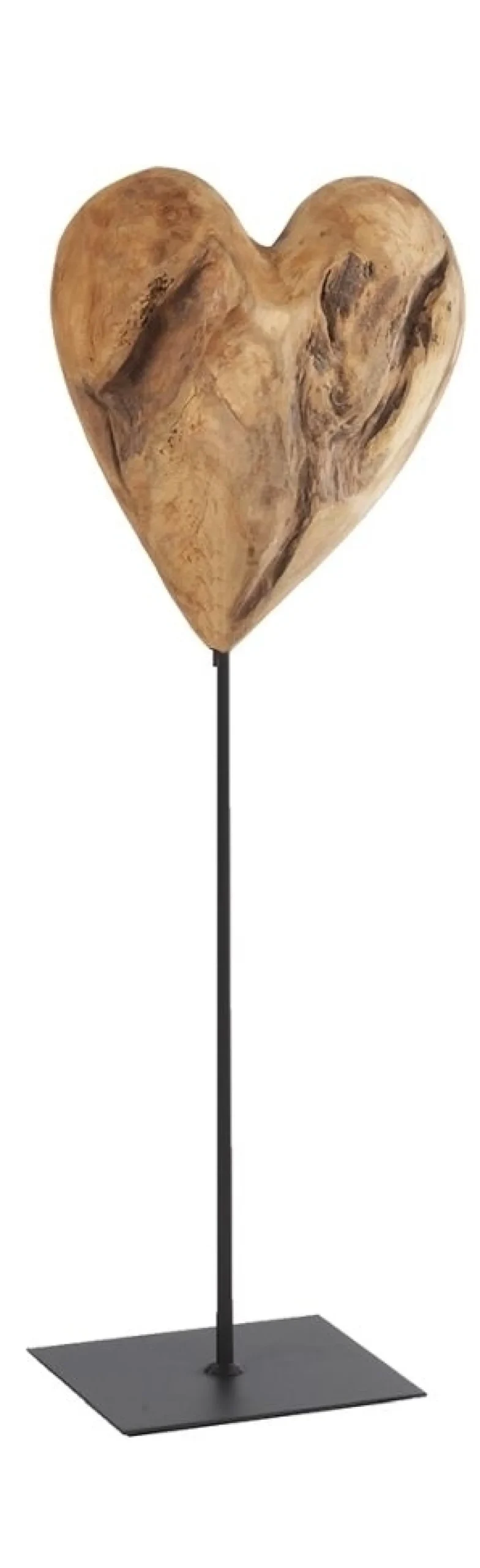 WMG Teak Herz auf Ständer Höhe 50 cm