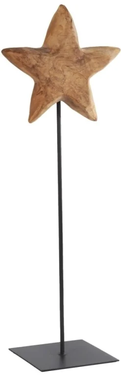 WMG Teakholz Stern auf Fuß 80 cm