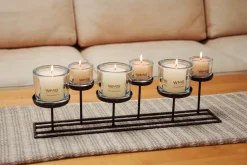 WMG Windlicht Lincoln 50 cm mit 6 Gläsern Mit Gratiszugabe