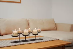 WMG Windlicht Lincoln 50 cm mit 6 Gläsern Mit Gratiszugabe