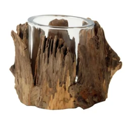 WMG Windlicht Teak Mandala