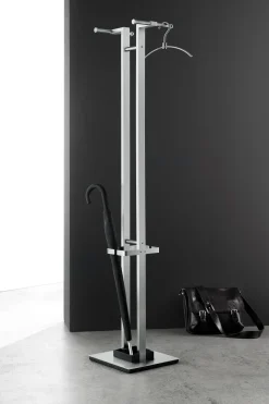 Zack Atacio Standgarderobe mit integriertem Schirmständer matt