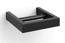 Zack Linea Toilettenpapierhalter eckig Schwarz