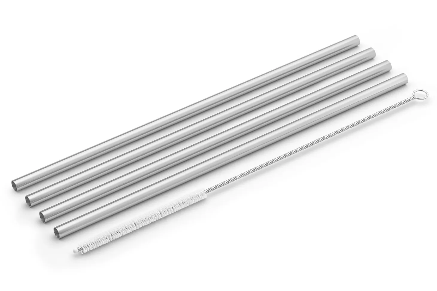 Zack Picara 4-er Set Strohhalme aus Edelstahl 20 cm, Ø 0,6 cm